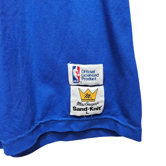 Vintage MacGregor Sand Knit Detroit Pistons Sleeveless Jersey #11 Isiah Thomas - Picture 3 of 11